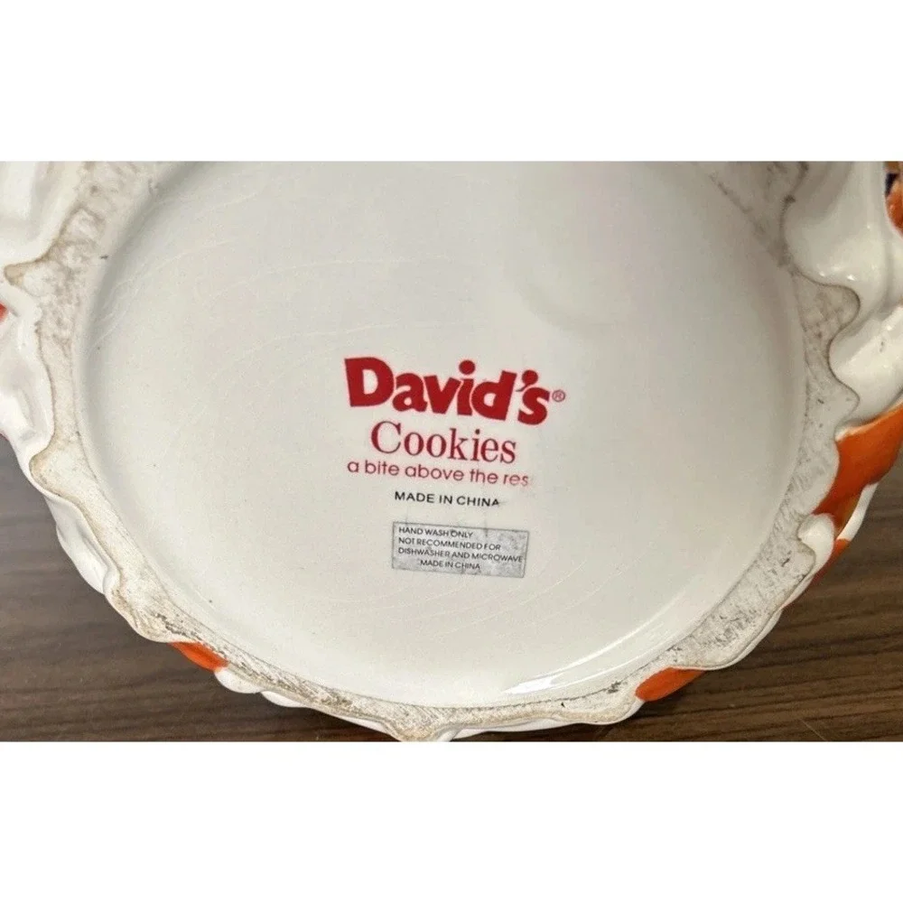 David's Cookies Halloween Witch's Brew Cauldron Cookie Jar Ghost Black Cat Skull